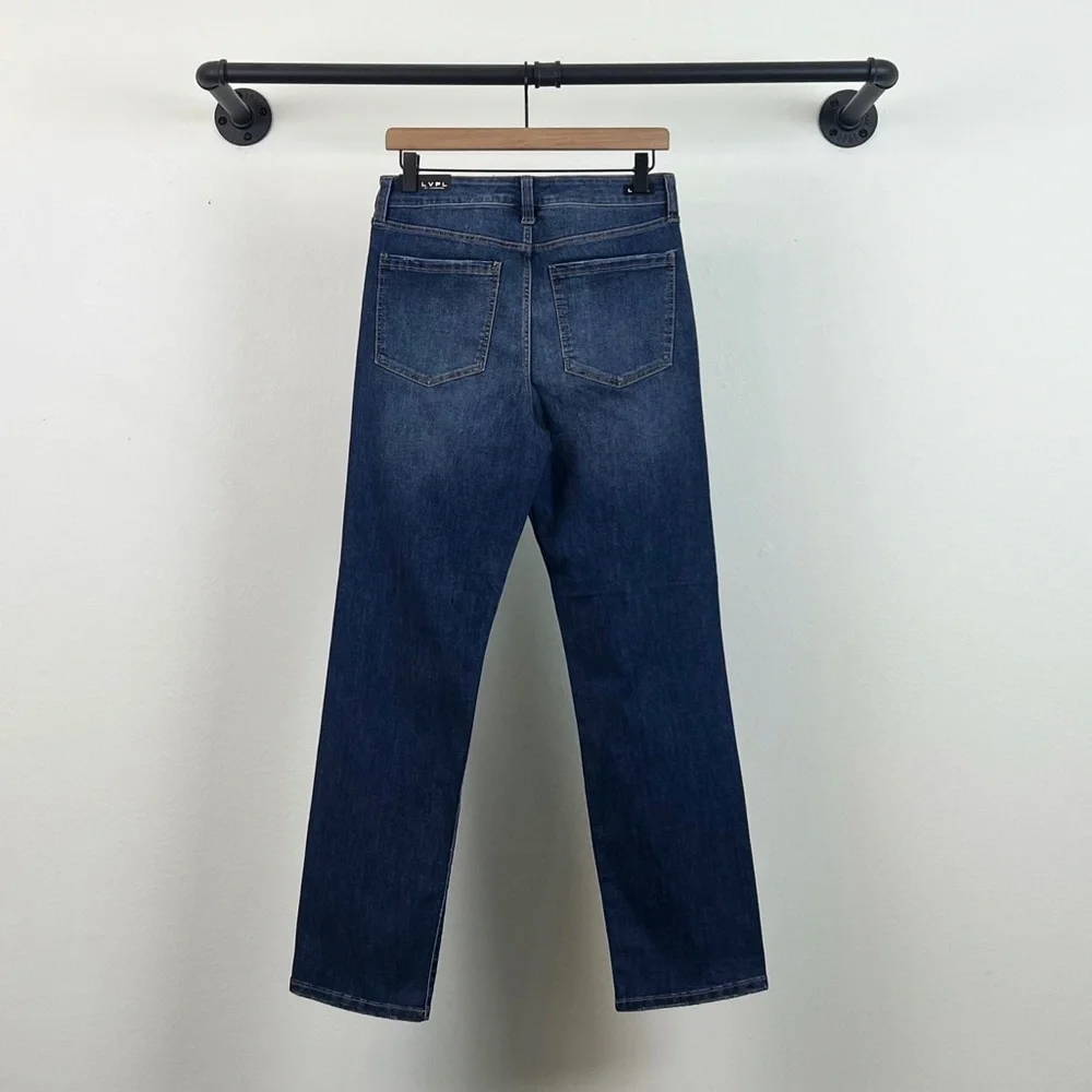 NWT Liverpool LVPL Sadie Straight High Rise Welt Pocket Jeans Spector